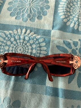 BVLGARI Tortoiseshell Logo Sunglasses